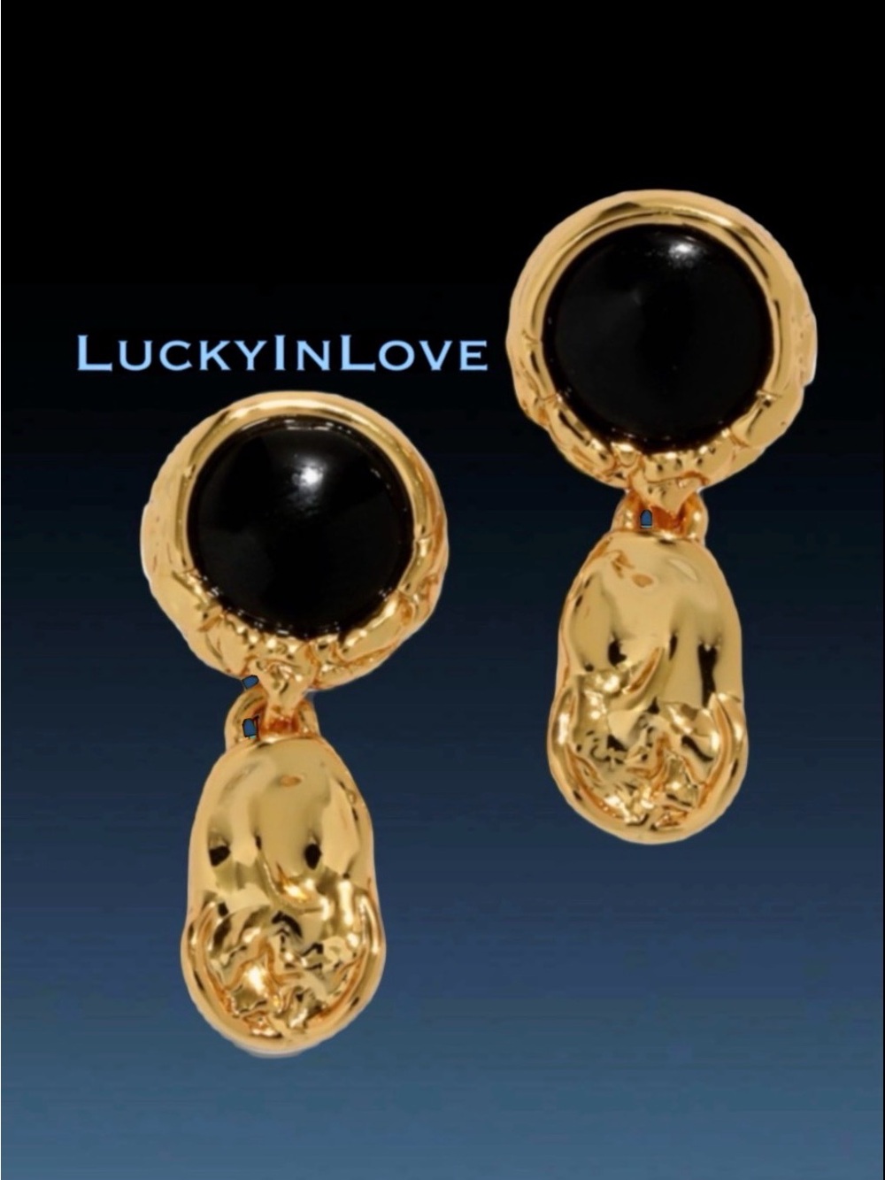 ALEXIS BITTAR • Brut Black Coin Drop Earrings